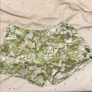 Patagonia floral running shorts